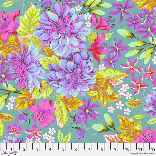 Manufacturer: FreeSpirit Fabrics Designer: Tula Pink Collection: Untamed Print Name: Hello Dahlia in Cosmic Material: 100% Cotton  Weight: Quilting  SKU: PWTP234.COSMIC Width: 44 inches