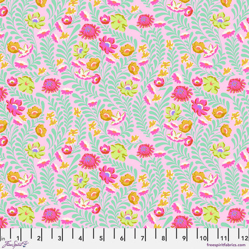 Manufacturer: FreeSpirit Fabrics Designer: Tula Pink Collection: Untamed Print Name: Flowerfield in Lunar Material: 100% Cotton  Weight: Quilting  SKU: PWTP243.LUNAR Width: 44 inches