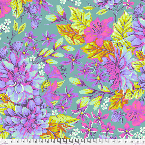 Manufacturer: FreeSpirit Fabrics Designer: Tula Pink Collection: Untamed Print Name: Hello Dahlia in Cosmic WIDEBACK Material: 100% Cotton Sateen Weight: Quilting  SKU: QBTP017.COSMIC Width: 108 Inches