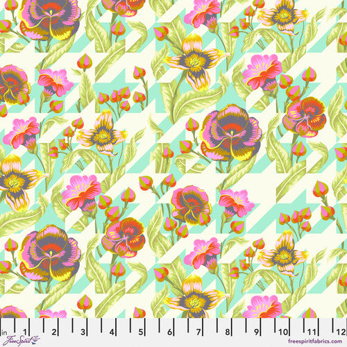 Manufacturer: FreeSpirit Fabrics Designer: Tula Pink Collection: Untamed Print Name: Puppy Love in Moonbeam Material: 100% Cotton  Weight: Quilting  SKU: PWTP237.MOONBEAM Width: 44 inches