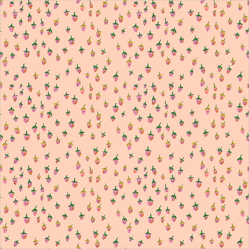 Manufacturer: Windham Fabrics
Designer: Heather Ross
Collection: Heather Ross Favorites
Print Name: Field Strawberries in Blush
Material: 100% Cotton
Weight: Quilting
SKU: 50899D-2
Width: 44 inches