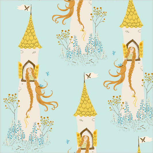 Manufacturer: Windham Fabrics
Designer: Heather Ross
Collection: Heather Ross Favorites
Print Name: Rapunzel in Aqua
Material: 100% Cotton
Weight: Quilting
SKU: 51197D-2
Width: 44 inches