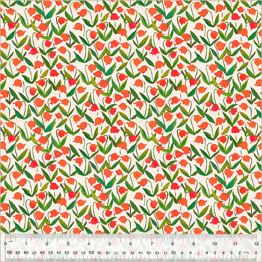 Manufacturer: Windham Fabrics Designer: Heather Ross Collection: By Hand Print Name: Flowerbed in Cotton Material: 100% Cotton  Weight: Quilting  SKU: 54257D-11 Width: 44 inches