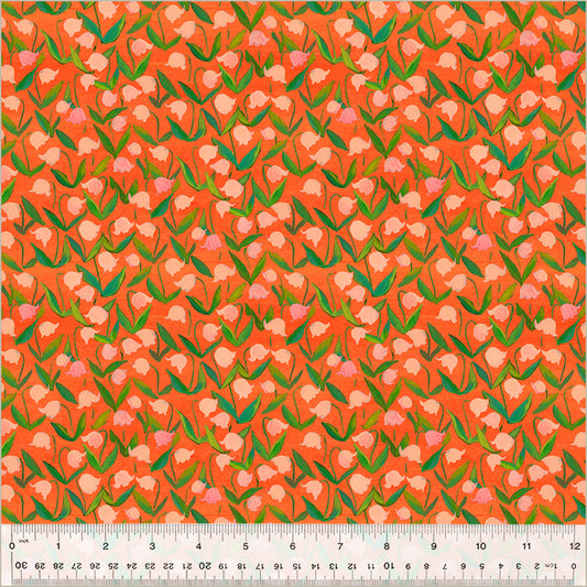 Manufacturer: Windham Fabrics Designer: Heather Ross Collection: By Hand Print Name: Flowerbed in Coral Material: 100% Cotton  Weight: Quilting  SKU: 54257D-12 Width: 44 inches