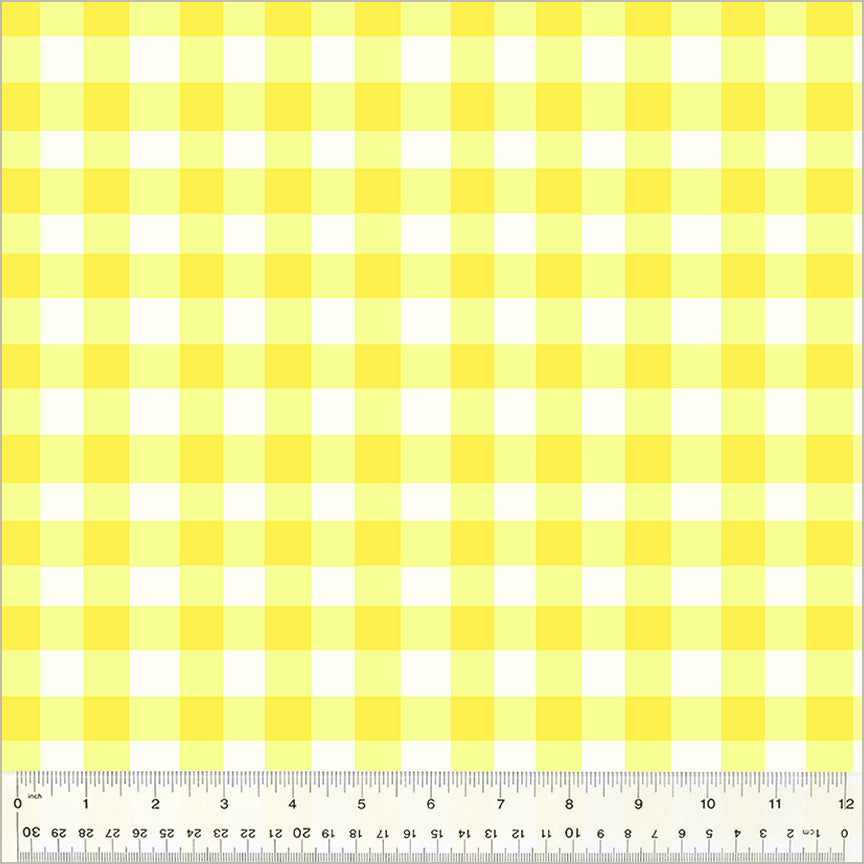 Manufacturer: Windham Fabrics Designer: Heather Ross Collection: By Hand Print Name: Essential Gingham in Lemon Material: 100% Cotton  Weight: Quilting  SKU: 54258D-13 Width: 44 inches