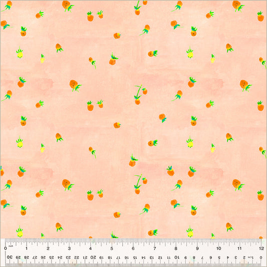 Manufacturer: Windham Fabrics Designer: Heather Ross Collection: By Hand Print Name: Wild Strawberries in Blush Material: 100% Cotton  Weight: Quilting  SKU: 54259D-6 Width: 44 inches