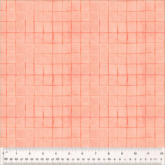 Manufacturer: Windham Fabrics Designer: Heather Ross Collection: By Hand Print Name: Drawn Plaid in Salmon Material: 100% Cotton  Weight: Quilting  SKU: 54260D-3 Width: 44 inches