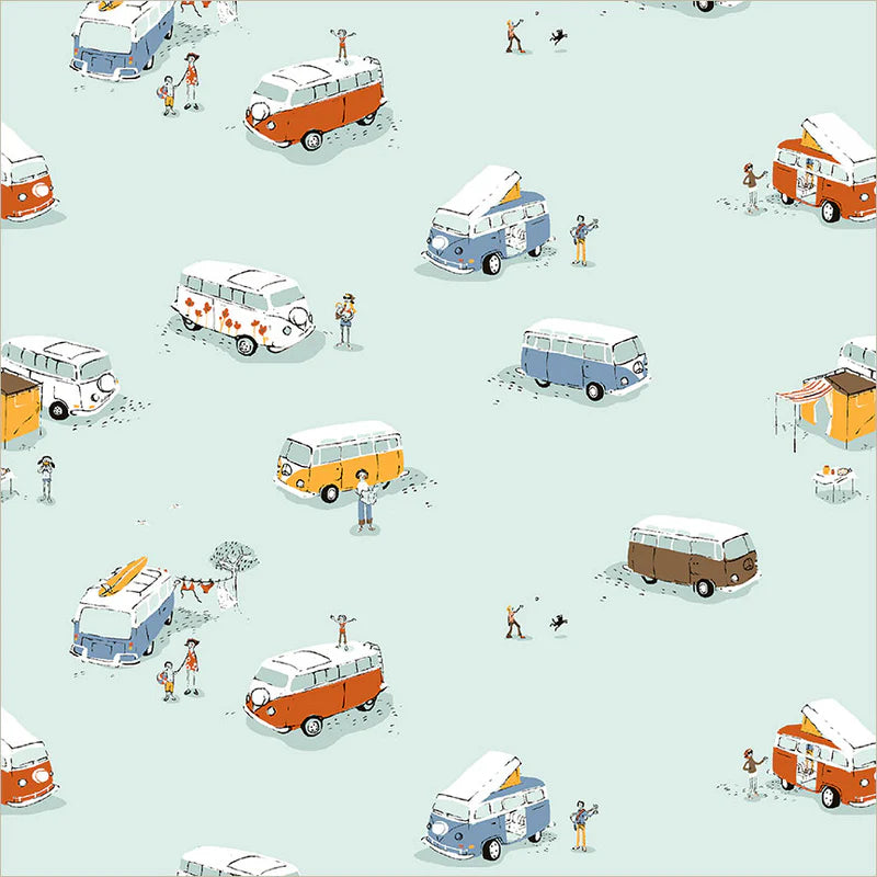 Manufacturer: Windham Fabrics
Designer: Heather Ross
Collection: Heather Ross Favorites
Print Name: Bus in Aqua
Material: 100% Cotton
Weight: Quilting
SKU: 55211D-3
Width: 44 inches