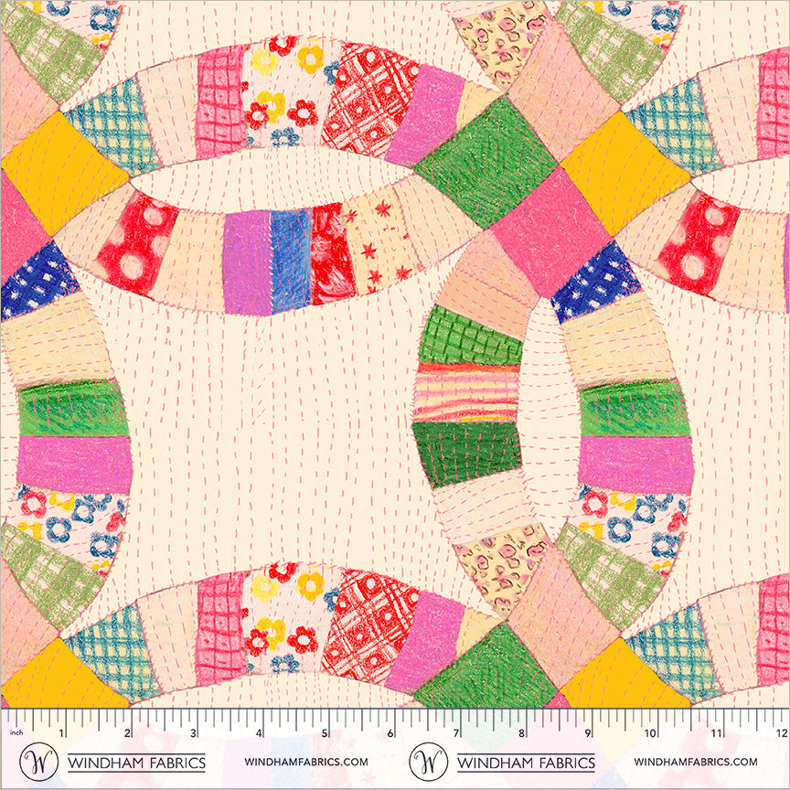Manufacturer: Windham Fabrics
Designer: Heather Ross
Collection: Boat Race
Print Name: Double Wedding Rings in Cream
Material: 100% Cotton
Weight: Quilting
SKU: 55601D-1
Width: 44 inches