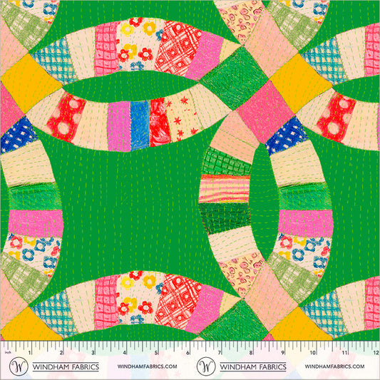 Manufacturer: Windham Fabrics
Designer: Heather Ross
Collection: Boat Race
Print Name: Double Wedding Rings in Jade
Material: 100% Cotton
Weight: Quilting
SKU: 55601D-3
Width: 44 inches