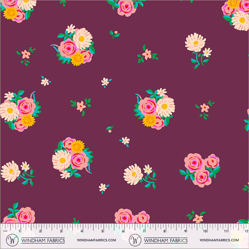Manufacturer: Windham Fabrics
Designer: Heather Ross
Collection: Boat Race
Print Name: Denyse Floral in Plum
Material: 100% Cotton
Weight: Quilting
SKU: 55606D-14
Width: 44 inches