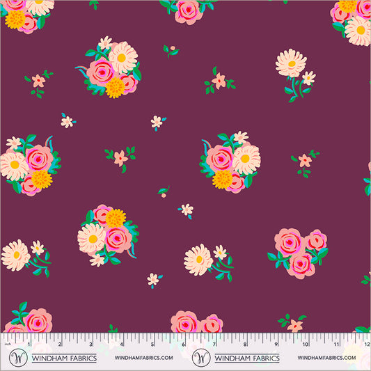 Manufacturer: Windham Fabrics
Designer: Heather Ross
Collection: Boat Race
Print Name: Denyse Floral in Plum
Material: 100% Cotton
Weight: Quilting
SKU: 55606D-14
Width: 44 inches