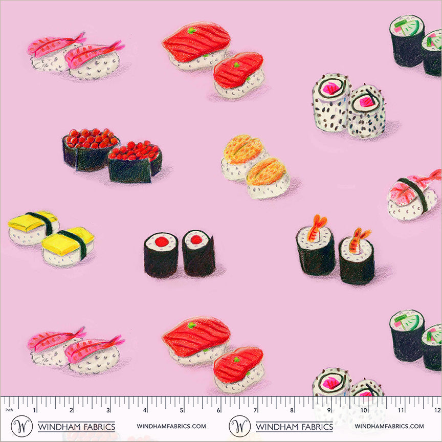 Manufacturer: Windham Fabrics
Designer: Heather Ross
Collection: Market
Print Name: Sushi in Pink COTTON LAWN
Material: 100% Cotton Lawn
Weight: Quilting
SKU: 55797L-3
Width: 44 inches