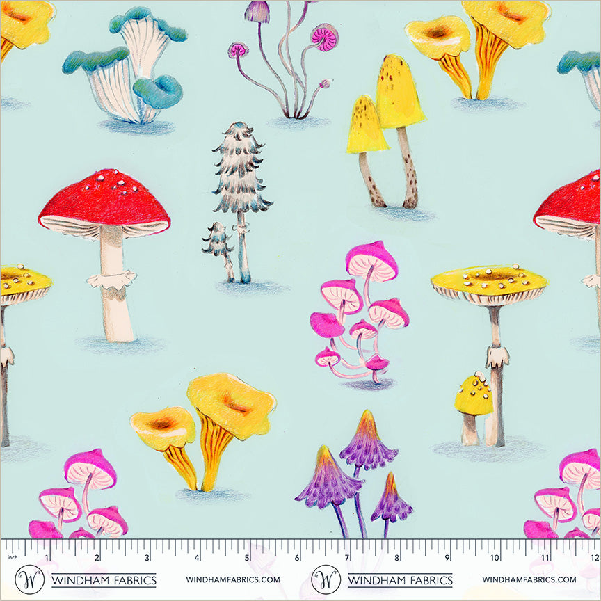 Manufacturer: Windham Fabrics
Designer: Heather Ross
Collection: Market
Print Name: Mushrooms in Aqua COTTON LAWN
Material: 100% Cotton Lawn
Weight: Quilting
SKU: 55799L-6
Width: 44 inches