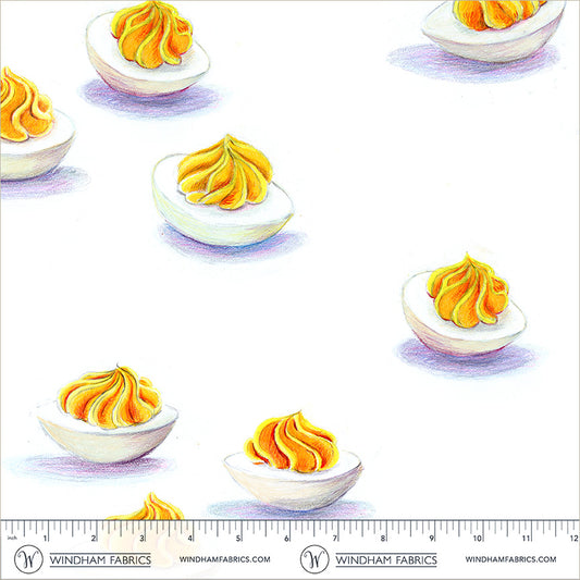 Manufacturer: Windham Fabrics
Designer: Heather Ross
Collection: Market
Print Name: Deviled Eggs in White COTTON LAWN
Material: 100% Cotton Lawn
Weight: Quilting
SKU: 55801L-11
Width: 44 inches