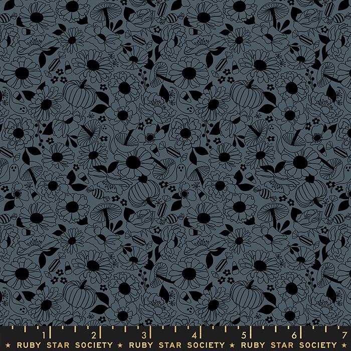 Manufacturer: Ruby Star Society Designer: Ruby Star Society Collection: Tiny Frights Print Name: Halloween Floral in Ghostly Material: 100% Cotton Weight: Quilting  SKU: RS5117 16 Width: 44 inches