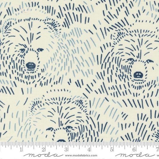 Manufacturer: Moda Fabrics Designer: Aneela Hoey Collection: Marigold Print Name: Bears in Stone Material: 100% Cotton Weight: Quilting  SKU: 24600-12 Width: 44 inches