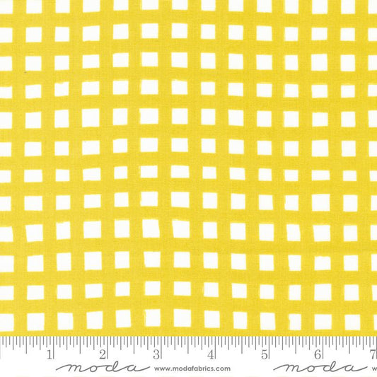 Manufacturer: Moda Fabrics Designer: Aneela Hoey Collection: Marigold Print Name: Paint Check in Buttercup Material: 100% Cotton Weight: Quilting  SKU: 24604-13 Width: 44 inches