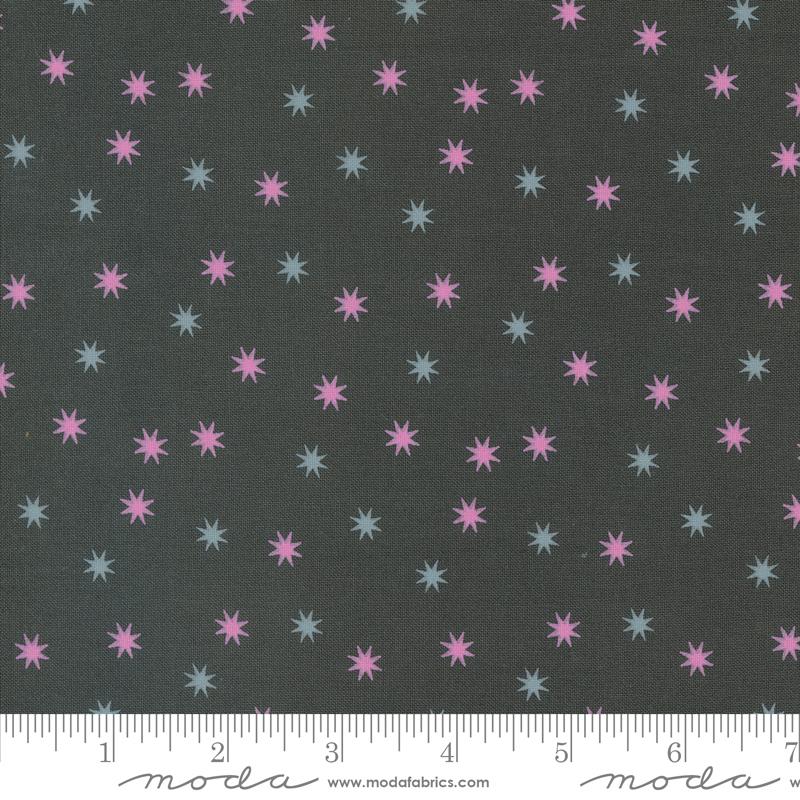 Manufacturer: Moda Fabrics Designer: Lella Boutique Collection: Hey Boo Print Name: Practical Magic in Midnight Material: 100% Cotton Weight: Quilting  SKU: 5215-16
