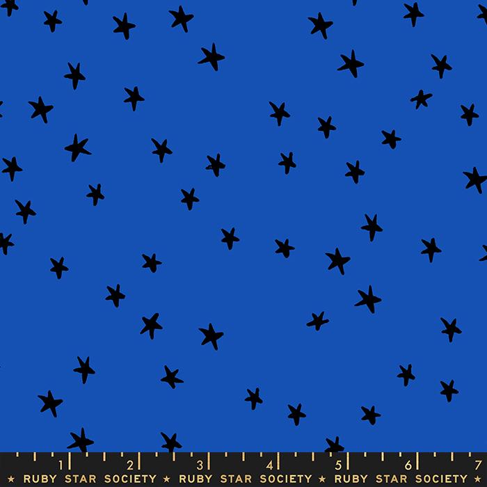 Manufacturer: Ruby Star Society Designer: Alexia Abegg Collection: Starry Print Name: Blue Ribbon Material: 100% Cotton  Weight: Quilting  SKU: RS4109-44 Width: 44 inches