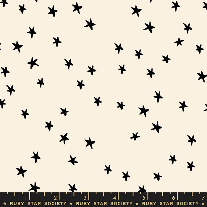 Manufacturer: Ruby Star Society Designer: Alexia Abegg Collection: Starry 108" Wideback Print Name: 108" Natural Material: 100% Cotton  Weight: Quilting  SKU: RS4111-35