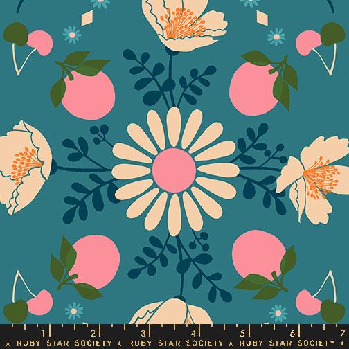 Manufacturer: Ruby Star Society Designer: Melody Miller Collection: Juicy Print Name: Poppy Garden in Storytime Material: 100% Cotton Weight: Quilting SKU: RS0085-13 Width: 44 inches