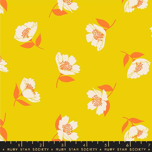 Manufacturer: Ruby Star Society Designer: Melody Miller Collection: Juicy Print Name: Fluttering in Golden Hour Material: 100% Cotton Weight: Quilting SKU: RS0089-12 Width: 44 inches