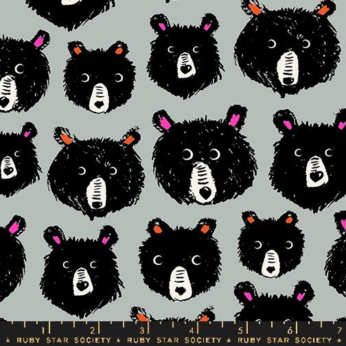 Manufacturer: Ruby Star Society Designer: Sarah Watts Collection: Teddy and the Bears Print Name: Teddy and the Bears in Oyster Material: 100% Cotton Weight: Quilting SKU: RS2102-16 Width: 44 inches