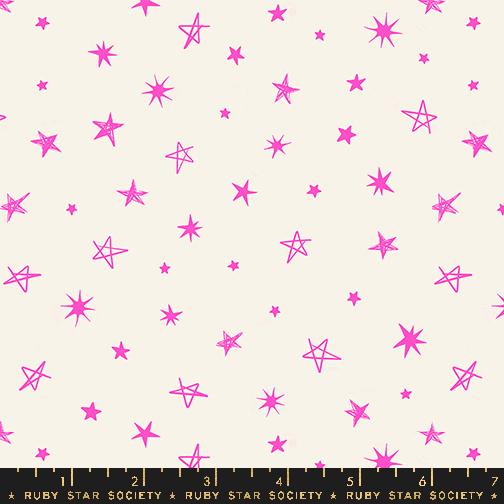 Manufacturer: Ruby Star Society Designer: Sarah Watts Collection: Teddy and the Bears Print Name: Rockstar in Glow Rose Material: 100% Cotton Weight: Quilting SKU: RS2106-14 Width: 44 inches