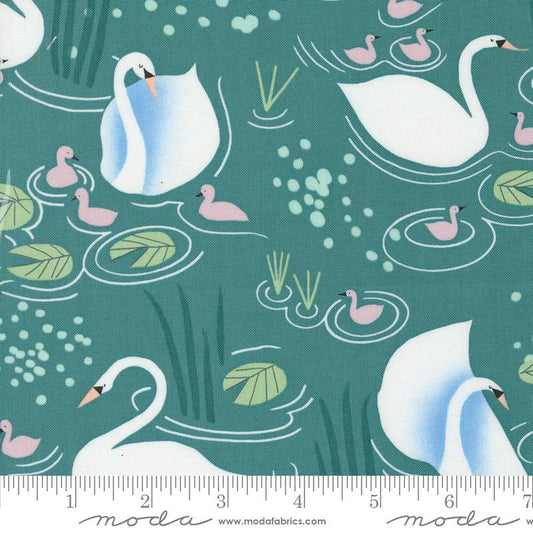 Manufacturer: Moda Fabrics
Designer: Lizzy House
Collection: Love Letter
Print Name: Little Loves in Pond
Material: 100% Cotton
Weight: Quilting 
SKU: 37121-24
Width: 44 inches