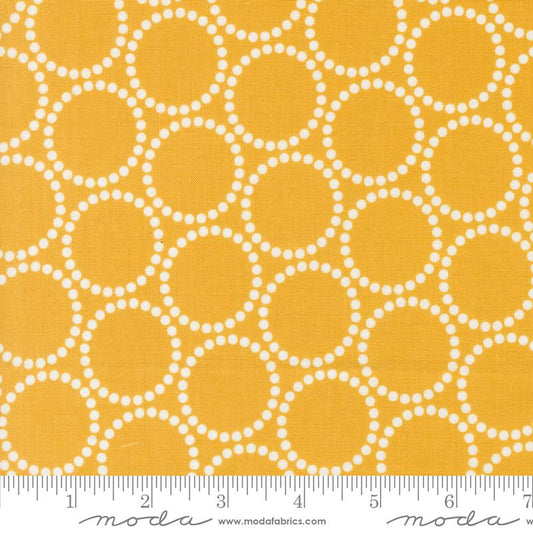 Manufacturer: Moda Fabrics
Designer: Lizzy House
Collection: Love Letter
Print Name: Pearl Bracelet in Golden
Material: 100% Cotton
Weight: Quilting 
SKU: 37125-16
Width: 44 inches