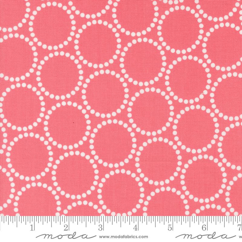 Manufacturer: Moda Fabrics
Designer: Lizzy House
Collection: Love Letter
Print Name: Pearl Bracelet in Tea Rose
Material: 100% Cotton
Weight: Quilting 
SKU: 37125-19
Width: 44 inches