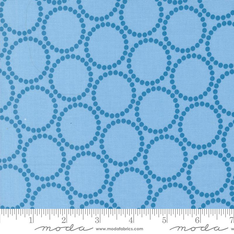 Manufacturer: Moda Fabrics
Designer: Lizzy House
Collection: Love Letter
Print Name: Pearl Bracelet in Blue Skies
Material: 100% Cotton
Weight: Quilting 
SKU: 37125-32
Width: 44 inches