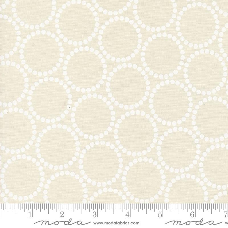 Manufacturer: Moda Fabrics
Designer: Lizzy House
Collection: Love Letter
Print Name: Pearl Bracelet in Eggshell
Material: 100% Cotton
Weight: Quilting 
SKU: 37125-41
Width: 44 inches