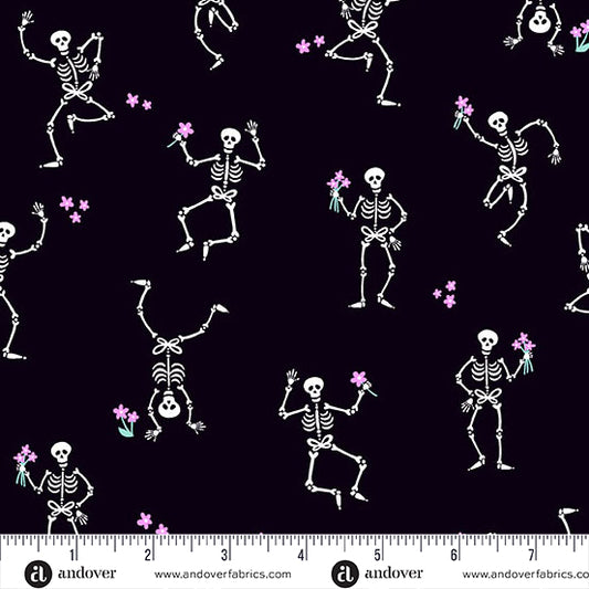 Manufacturer: Andover Fabrics
Designer: KP Creates
Collection: Ghostly Garden
Print Name: Skeleton Jig in Black
Material: 100% Cotton
Weight: Quilting
SKU: A-10196-K
Width: 44 inches