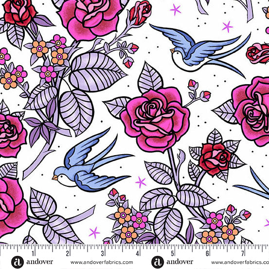 Manufacturer: Andover Fabrics
Designer: Libs Elliott
Collection: Perfect Day
Print Name: Perfect Day in Multi
Material: 100% Cotton
Weight: Quilting 
SKU: A-10217-L
Width: 44 inches