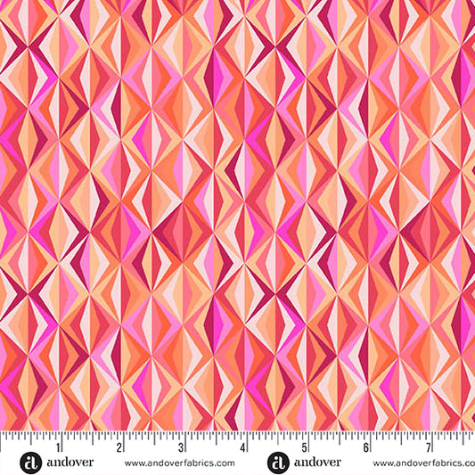 Manufacturer: Andover Fabrics
Designer: Libs Elliott
Collection: Perfect Day
Print Name: Prism in Orange
Material: 100% Cotton
Weight: Quilting
SKU: A-10220-O
Width: 44 inches