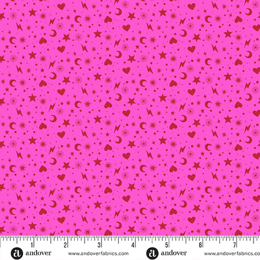 Manufacturer: Andover Fabrics
Designer: Libs Elliott
Collection: Perfect Day
Print Name: Charm Toss in Pink
Material: 100% Cotton
Weight: Quilting 
SKU: A-10223-E
Width: 44 inches