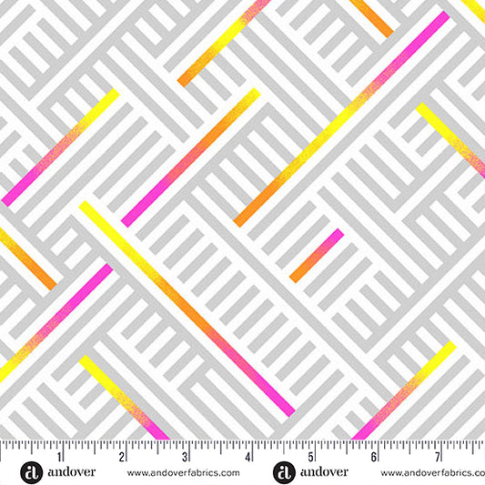 Manufacturer: Andover Fabrics
Designer: Libs Elliott
Collection: PRISMATIC
Print Name: Rogue Weave in Flare
Material: 100% Cotton
Weight: Quilting
SKU: A-10437-L
Width: 44 inches