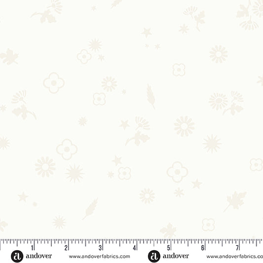 Manufacturer: Andover Fabrics Designer: Alison Glass Collection: Postmark Print Name: Margin in Daisy Material: 100% Cotton  Weight: Quilting  SKU: A-1129-L Width: 44 inches