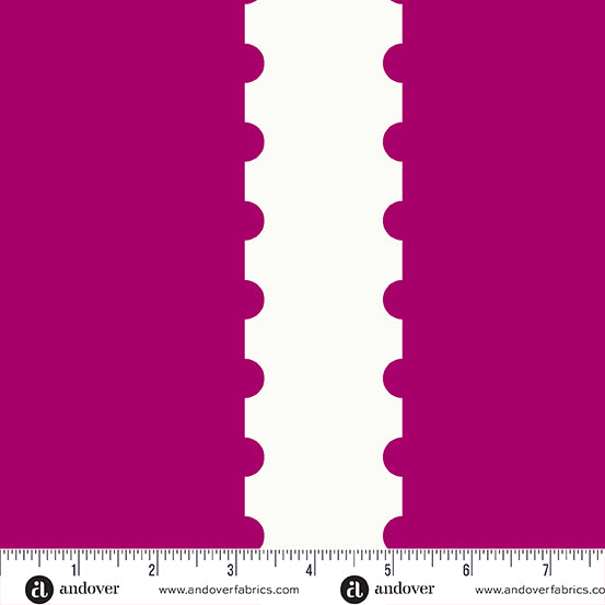 Manufacturer: Andover Fabrics Designer: Alison Glass Collection: Stamp Stripe Print Name: Stamp Stripe in Raspberry Material: 100% Cotton  Weight: Quilting  SKU: A-1131-R Width: 44 inches
