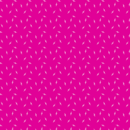 Manufacturer: Andover Fabrics Designer: Libs Elliott Collection: Atomic Print Name: Lightning Bolt in Pinky Material: 100% Cotton Weight: Quilting  SKU: A-749-E1 Width: 44 inches