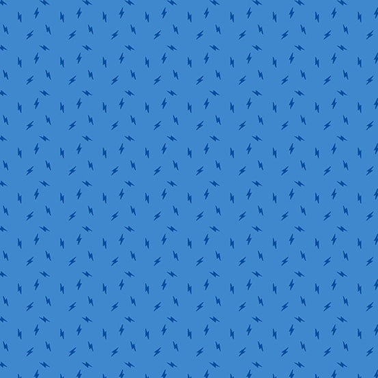 Manufacturer: Andover Fabrics Designer: Libs Elliott Collection: Atomic Print Name: Lightning Bolt in Sky Material: 100% Cotton Weight: Quilting  SKU: A-749-LB Width: 44 inches