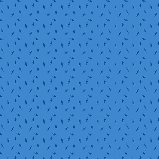 Manufacturer: Andover Fabrics Designer: Libs Elliott Collection: Atomic Print Name: Lightning Bolt in Sky Material: 100% Cotton Weight: Quilting  SKU: A-749-LB Width: 44 inches