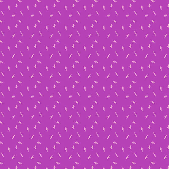 Manufacturer: Andover Fabrics Designer: Libs Elliott Collection: Atomic Print Name: Lightning Bolt in Grape Crush Material: 100% Cotton Weight: Quilting  SKU: A-749-P Width: 44 inches