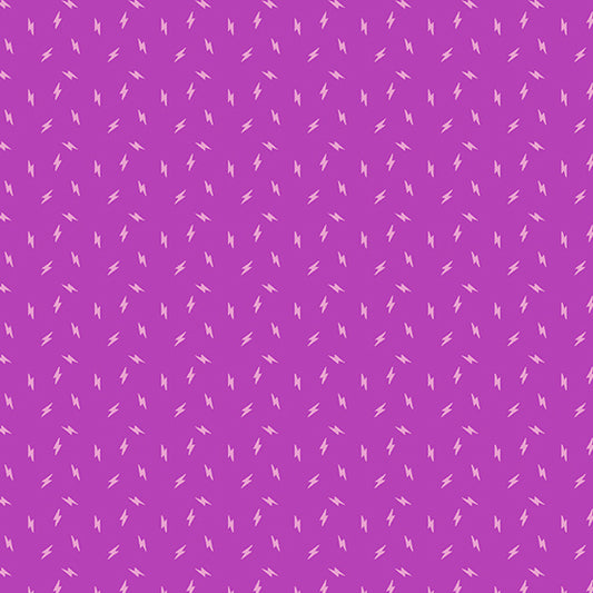 Manufacturer: Andover Fabrics Designer: Libs Elliott Collection: Atomic Print Name: Lightning Bolt in Grape Crush Material: 100% Cotton Weight: Quilting  SKU: A-749-P Width: 44 inches