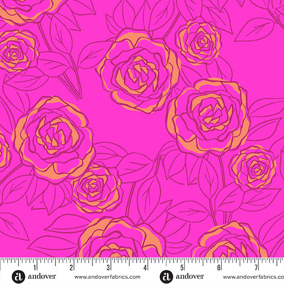 Manufacturer: Andover Fabrics
Designer: Stephanie Organes
Collection: Color Me Pretty
Print Name: Rose Bloom in Pink Orange
Material: 100% Cotton
Weight: Quilting
SKU: AW-1191-EO
Width: 108 inches