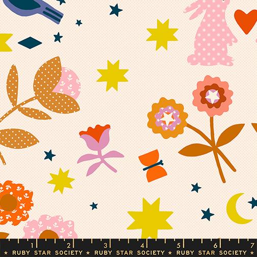 Manufacturer: Ruby Star Society
Designer: Alexia Abegg
Collection: Mystic Fable
Print Name: Mystic Fable in Natural
Material: 100% Cotton
Weight: Quilting 
SKU: RS4144-11
Width: 44 inches