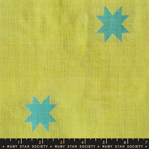 Manufacturer: Ruby Star Society
Designer: Alexia Abegg
Collection: Warp and Weft Mystic Fable
Print Name: Quilt Star in Pistachi
Material: 100% Cotton Woven
Weight: Quilting 
SKU: RS4155-13
Width: 44 inches