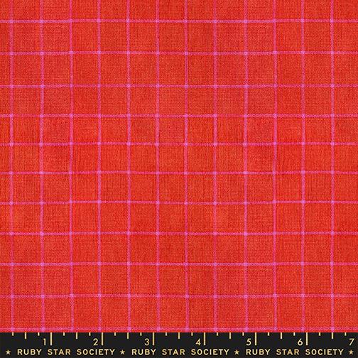 Manufacturer: Ruby Star Society
Designer: Alexia Abegg
Collection: Warp and Weft Mystic Fable
Print Name: Small Windowpane in Red
Material: 100% Cotton Woven
Weight: Quilting 
SKU: RS4156-11
Width: 44 inches